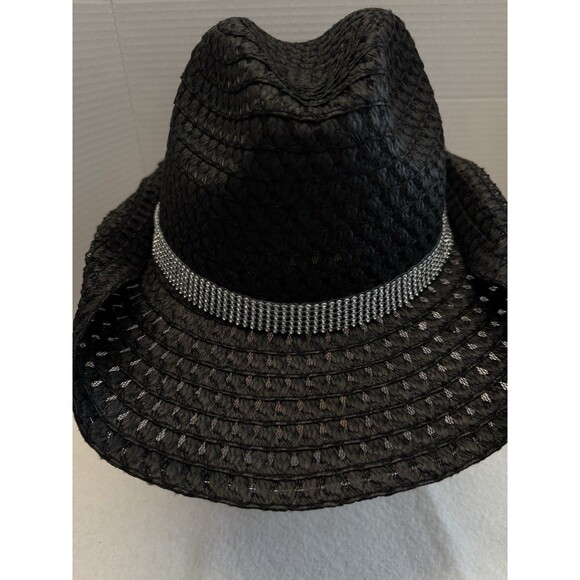 New Womens Madd Hatter Black Western hat adjustable headband 100% paper - Picture 5 of 10